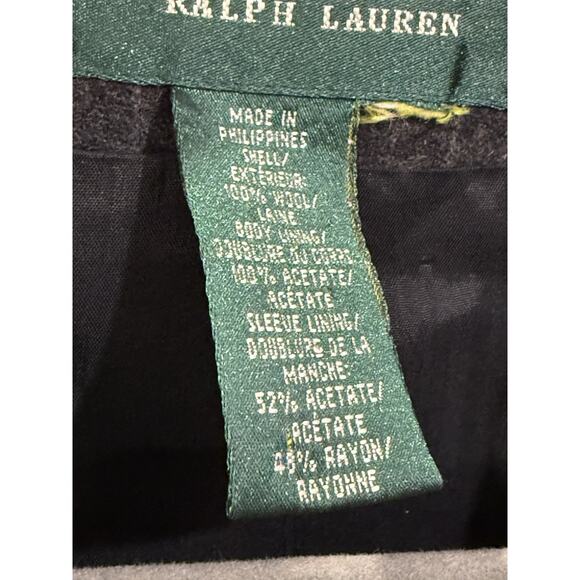 LAUREN RALPH LAUREN Gray 100% Wool Blazer Size 16 Women Casual Career Line - Picture 4 of 4